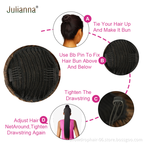 Kinky Curly Straight Brazilian Clip Curly Half Up Half Down Wrap Around Hair Ponytail For Black Women